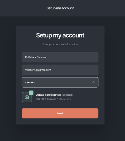 setup account